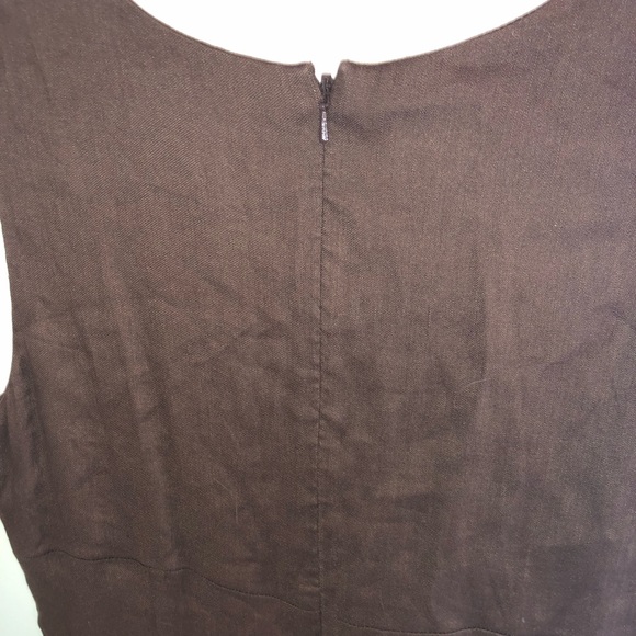 Brooks Brothers Brown Linen Dress size 6 - Picture 6 of 6